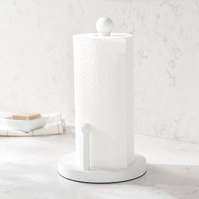  Stainless Steel Paper Towel Holder White - Threshold™