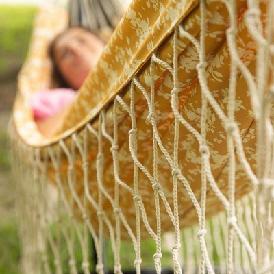  10' Bryant T-Spun Fringe Outdoor Fabric Hammock Dark Yellow - Threshold™: Weather-Resistant, No Stand