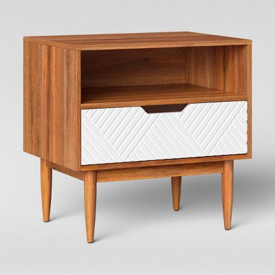 Touraco Nightstand White/Brown - Threshold™