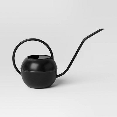  0.4gal Iron Outdoor Watering Can With Powder Coat Finish Black - Threshold™