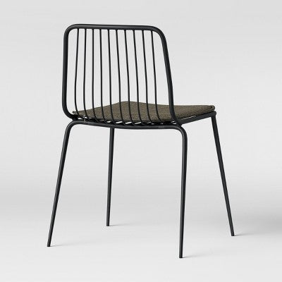  Set Of 2 Sodra Rounded Seat Wire Dining Chair Black - Threshold™