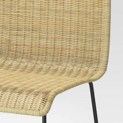  Chapin Modern Woven Dining Chair With Metal Legs Threshold - Threshold™