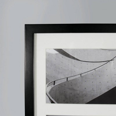  5" X 7" Thin Collage 4 Photos Frame Black - Threshold™: Modern Wall Decor, MDF Material, Glass Window