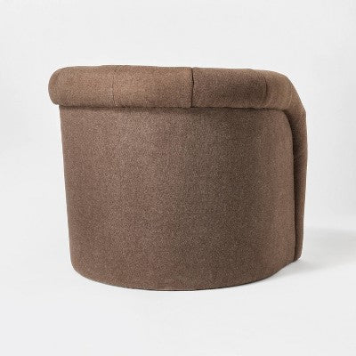  Channeled Curved Back Accent Chair Velvet - Threshold™ Designed With Studio McGee