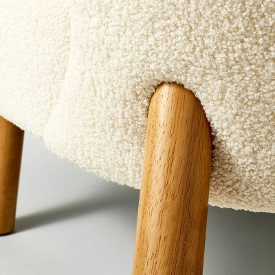  Sculpted Faux Shearling Accent Chair Cream - Threshold™ Designed With Studio McGee