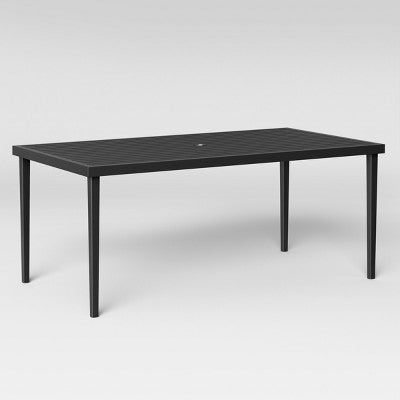 Fairmont Rectangle Steel Patio Dining Table, Outdoor Furniture - Black - Threshold™