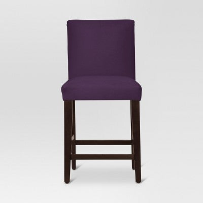  25" Velvet Parsons Counter Height Barstool Wood - Threshold™