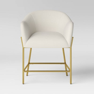  Gladden Barrel Counter Height Stool Cream Boucle/Brass - Opalhouse™ Designed With Jungalow™
