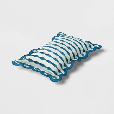 20"x12" Scalloped Outdoor Lumbar Pillow - Threshold™