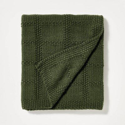  Grid Knit Throw Blanket - Threshold™ Designed With Studio McGee