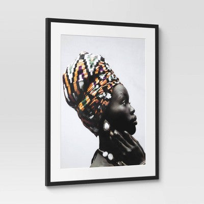 24" X 30" 2pc Cultural Framed Wall Posters - Threshold™: Modern Art Lithograph, Black Frame