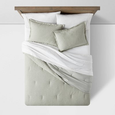  Cotton Linen Chambray Comforter & Sham Set - Threshold™ 