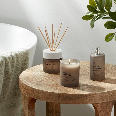  3pc Room Spray And Diffuser With Vetiver And Cedarwood Candle Gift Set - Threshold™