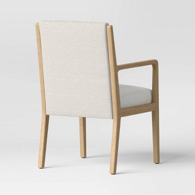  Esters Wood Arm Dining Chair Cream/Natural Wood - Threshold™