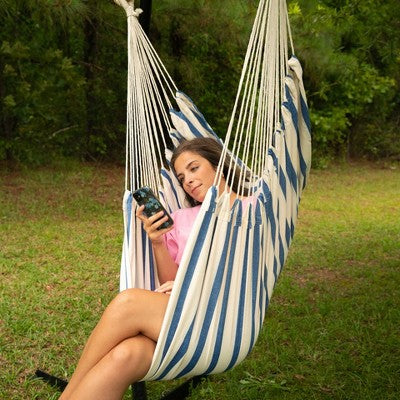 Pillowtop Chair Swing With Spreader Bar Heathered Blue - Threshold™