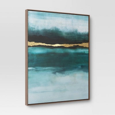  24"x30" Jewel Tone Abstract Canvas Framed Art - Threshold™