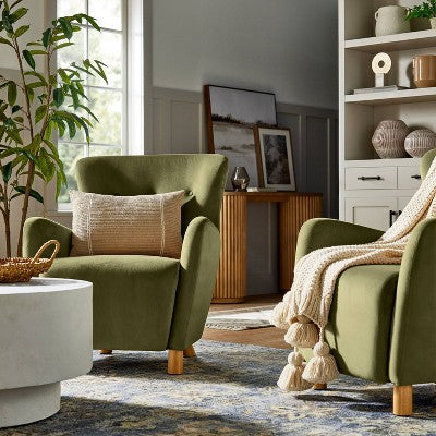  Kessler Wingback Accent Chair Velvet - Threshold™ Designed With Studio McGee