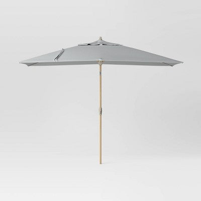  10'x6' Rectangular Market Patio Umbrella - Light Wood Pole - Threshold™