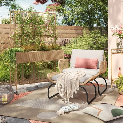  5' Plant Compatible Privacy Screen Divider - Brown - Threshold™