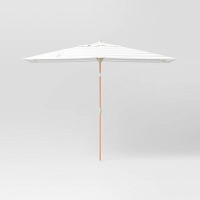  10'x6' Rectangular Market Patio Umbrella - Light Wood Pole - Threshold™