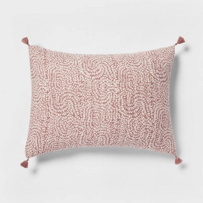  Boho Reversible Matelasse Swirl Quilt Sham Purple - Threshold™