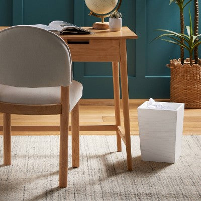  Square Trash Can White Wood - Threshold™