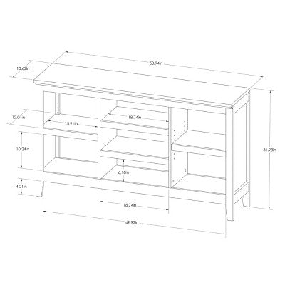  32" Carson Horizontal Bookcase With Adjustable Shelves - Threshold