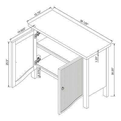  Elder 2 Door Cabinet Natural - Threshold™ Designed With Studio McGee