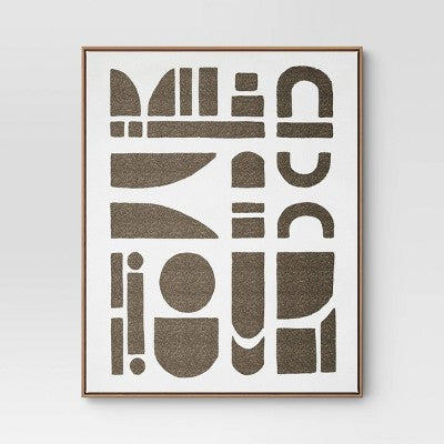  (Set Of 2) 24" X 30" Morphology Framed Wall Canvases Gold - Threshold™