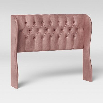  Tufted Velvet Upholstered Wingback Headboard - Skyline Furniture