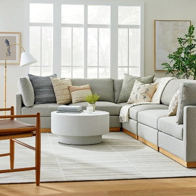  6pc Woodland Hills Modular Sectional Light Gray - Threshold™ Designed With Studio McGee
