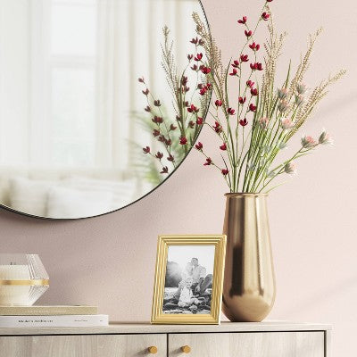  5"x7" Metal Table Picture Frame Plated Brass - Threshold™