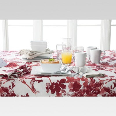  16pc Porcelain Square Dinnerware Set White - Threshold™: Microwave & Dishwasher Safe, Service For 4, Traditional Style