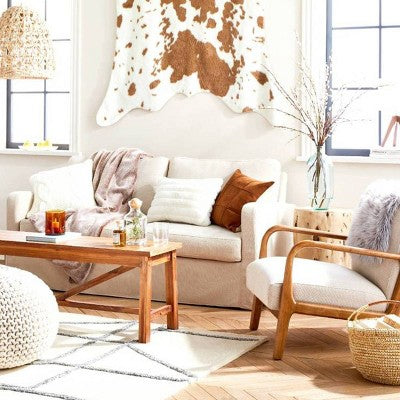  Cloverly Chunky Knit Pouf - Threshold