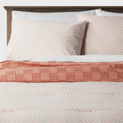  Boho Reversible Printed Comforter & Sham Set Bronze - Threshold™