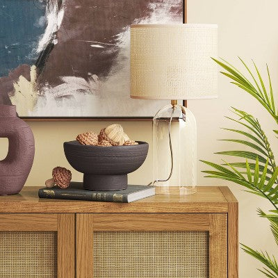  Glass Table Lamp With Open Base And Natural Shade - Threshold™