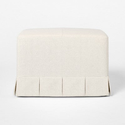  Box Pleat Upholstered Ottoman - Threshold™ Designed With Studio McGee