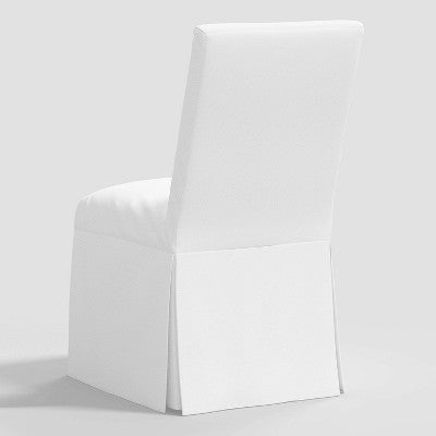  Samy Skirted Slipcover Dining Chair Twill White - Threshold™