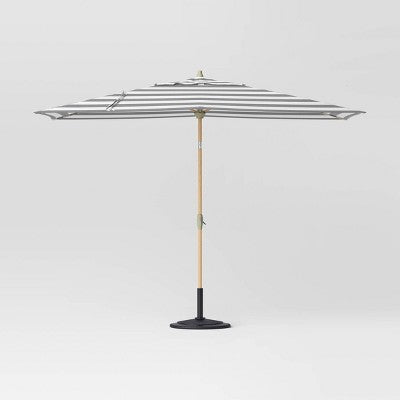  10'x6' Rectangular Market Patio Umbrella - Light Wood Pole - Threshold™