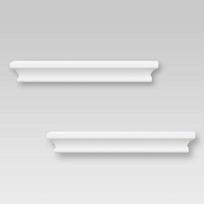  2pc Traditional Wall Shelf Set White - Threshold™