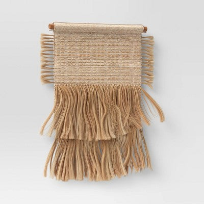  18" X 30" Hand Woven Jute/Cotton Wall Art Natural - Threshold™
