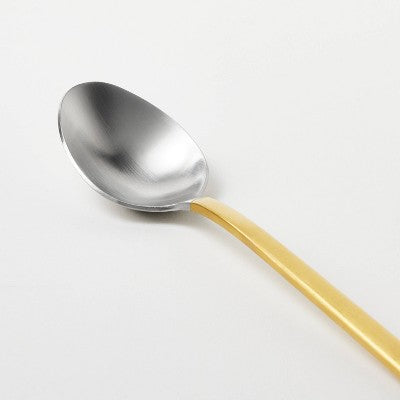  Two-Tone Kitchen Flatware Set Gold - Threshold™ Designed With Studio McGee: Dishwasher Safe, Stainless Steel, 5-Piece Set