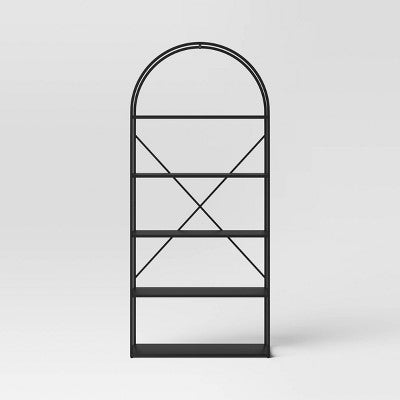  72" Glasgow Metal Arch Bookshelf Black - Threshold™