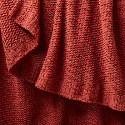  Solid Chenille Knit Throw Blanket - Threshold™