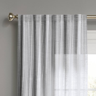 1pc Light Filtering Simple Stripe Window Curtain Panel - Threshold™